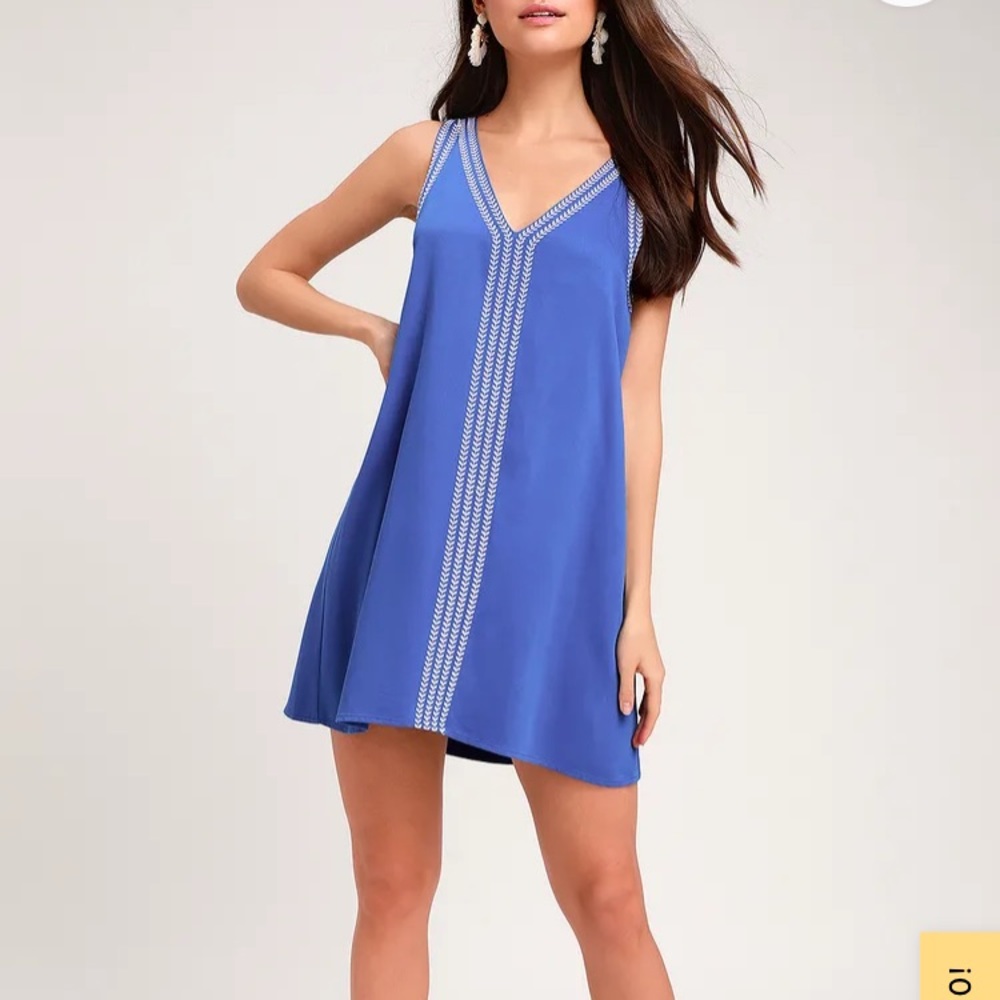 Sunshine Ahead Blue Sleeveless Shift Dress